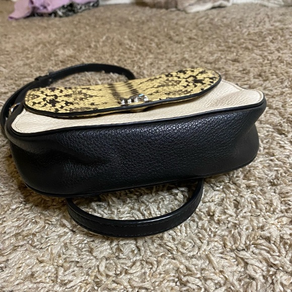 Michael Kors Snake Print Leather Crossbody Chain Strap Colorblock - Picture 5 of 8